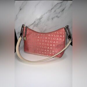 ✨ Bvlgari Pink Logo Mini Shoulder Bag Y2K